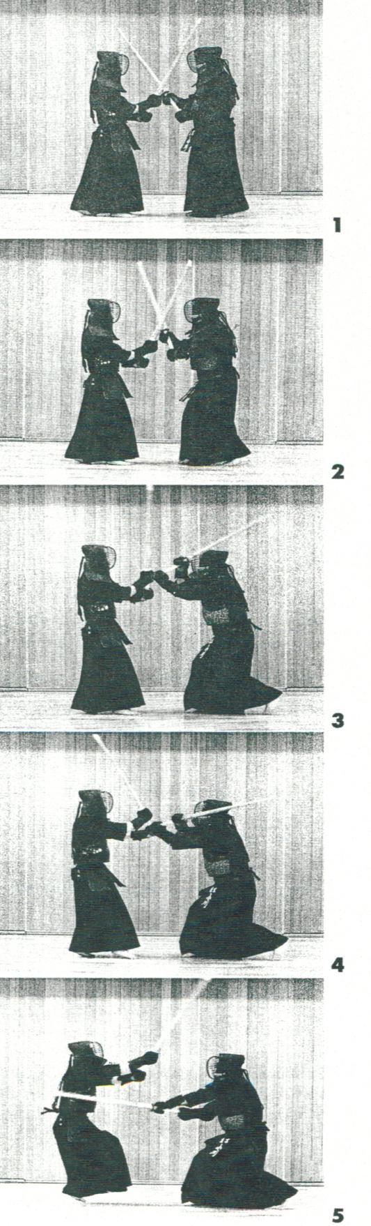 KENDO CLASSROOM ( 剣道教室 ) for Wining Kendo Waza Tsubazeriai Page 9 of 9 Hiki Dō against Hiki Men CASE 3 Hiki Dō ( 引き胴 ) by feinting Hiki Men CASE 1 (See page 8, picture 1-8 and A-C.