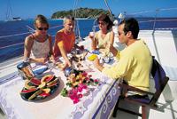 The cook will take care of preparing and clearing the table before and after meals, he is the deckhand, and apart from that is your contact person for any questions about the life on board.