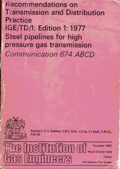 2, 3 & 4) IGEM/TD/1 Edition 5 PD 8010-1:2015