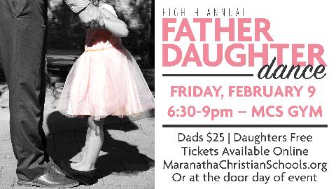 Take your daughter out for a night she won t forget and have that first dance... if you haven t already. Tickets can be purchased online or at the door day of the event.