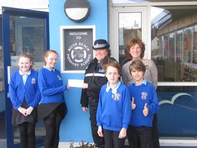 PCSO Kelly Mankelow's Christmas surprise Kelly phoned the school to share how she had made an application to provide the school with 500 to find banners etc for our travel plan initiatives.
