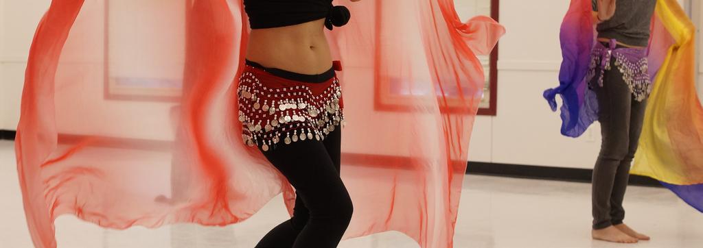 Belly Dance Choreography 101 Thursdays, 7-8pm Learn a fun and easy-to-follow choreography routine to one piece of music.