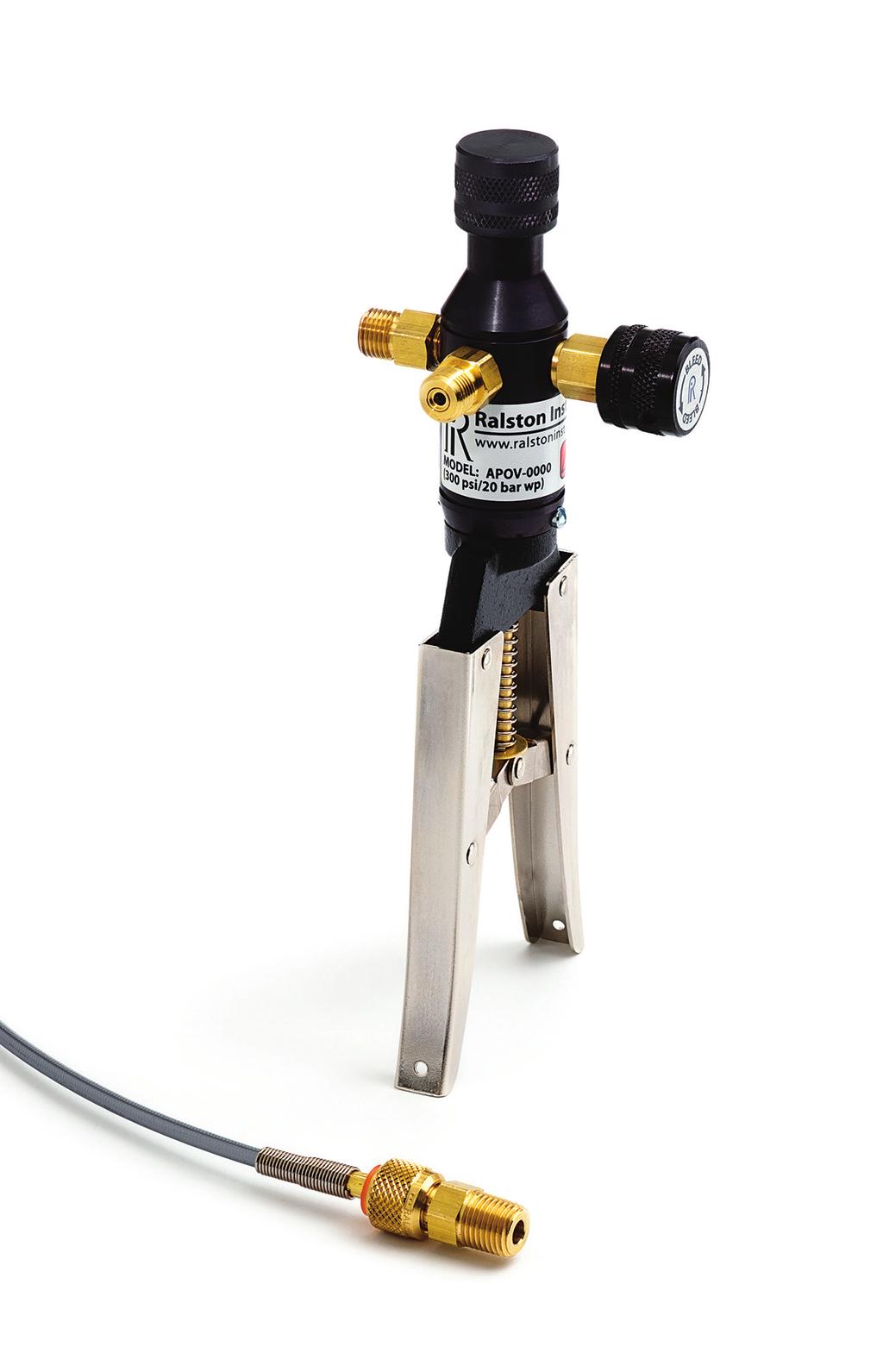 Pneumatic Hand Pumps with no Gauge Connection (scissor handle) AP0V (300 psi / 20 bar) The quickest and most economical way to perform pneumatic field pressure calibrations on pressure transmitters,