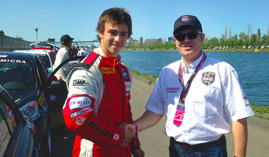 Christian Meunier alongside driver Olivier Bédard, at the Grand Prix du Canada event. INTERVIEW OF CHRISTIAN MEUNIER, PRESIDENT OF NISSAN CANADA Why did you decide to move forward with the Micra Cup?