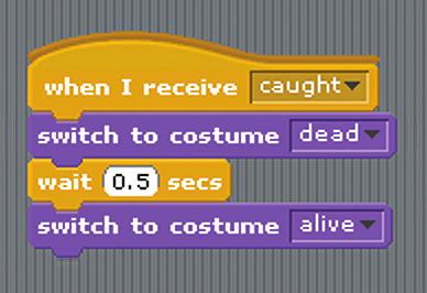 Six clicks on the shrink button should do. 4. Change the names of Herbert s costumes so the mouse costume is called alive and the ghost costume is called dead. 5.