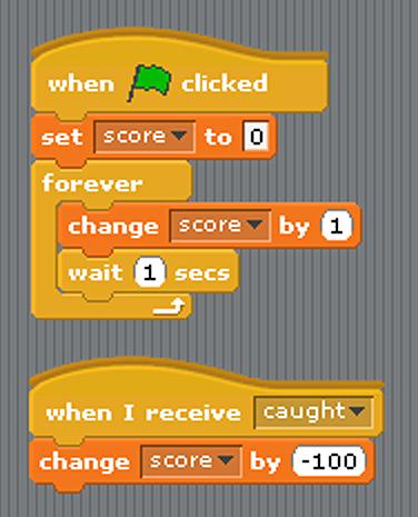 STEP 5: Keep Score Let s add a score so we know how well we do at keeping Herbert alive. We ll start the score at zero and increase it by one every second.