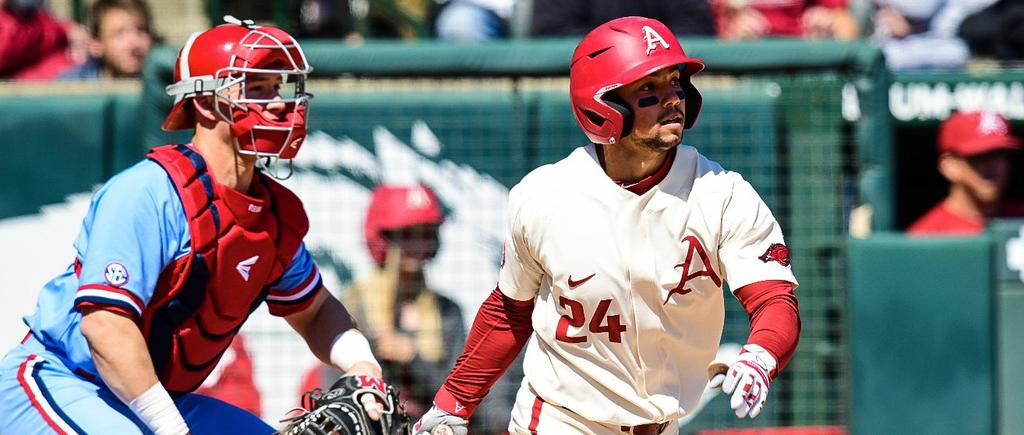 RAZORBACK NOTES WINNING THE CLOSE ONES Arkansas is 10-3 this season in games decided by three runs or less and 12 of those games have been decided by two runs or less.