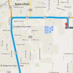 DIRECTIONS FROM TRABUCO HILLS HIGH SCHOOL Mira Monte High School 1800 South Fairfax Road Bakersfield,