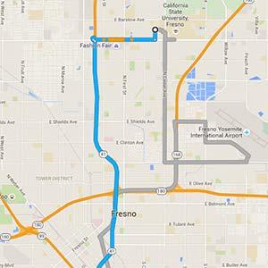 DIRECTIONS FROM CALIFORNIA STATE UNIVERSITY, FRESNO Trabuco Hills High School 27501 Mustang Run Mission Viejo, California 92691
