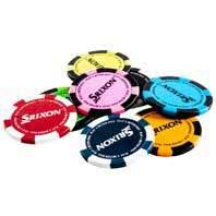 RS x200 Sri xon poker chip ball mar kers in an assortment of colou rs C