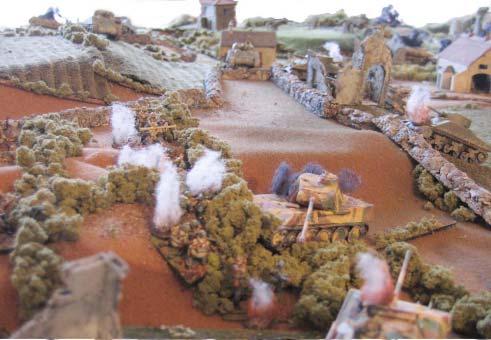 Needing to ward off the British armour on the west flank, a single Panther and the remaining Jagdpanzer are dispatched to engage the enemy and keep them occupied.