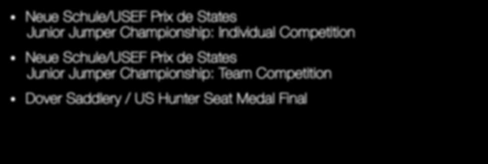 Individual Competition Neue Schule/USEF Prix de States Junior