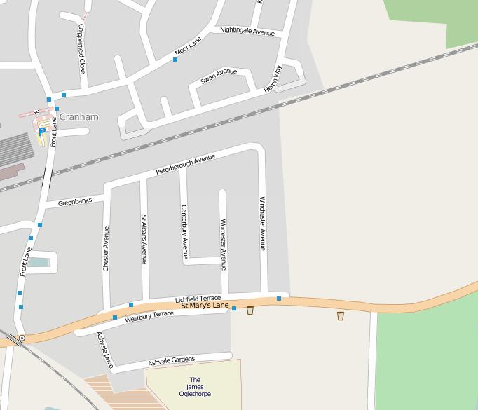 Stage 13 Detail - Finish 5.8 miles: end of Moor Lane at shops, turn left and stay on pavement on left hand side 5.