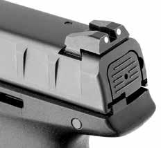 To accommodate right or left-handed use, the APX s magazine release button can be easily reversed.