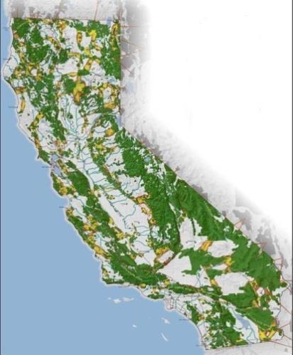 Check the Maps The Essential Habitat Connectivity Network map (below left) is adjacent to the map showing the total number of bobcat harvested by county from 2003 to 2013.