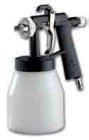 VI AIRBRUSH WITH SCREW-FIXED TANK ANS CARBON NYLON HANDLE Tank capacity: 1000 cc Max working pressure from 3 to 5 BAR