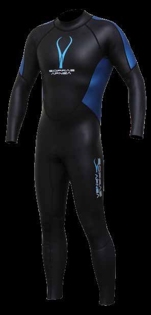 Marlin is a freediving jumpsuit featuring glide skin on the outside to