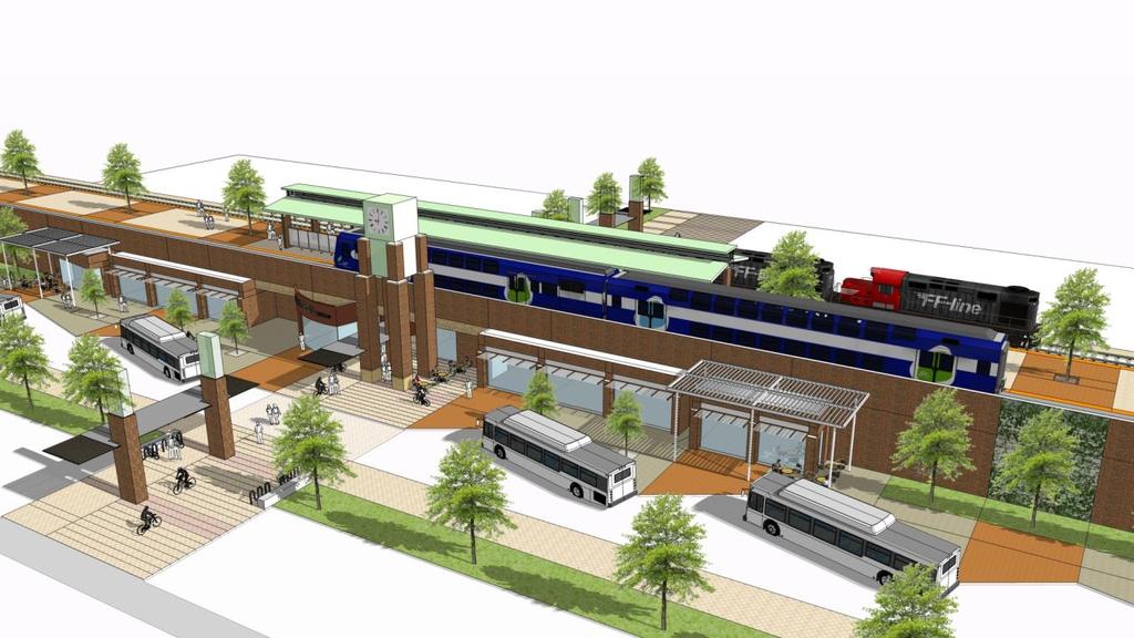 PREFERRED STATION CONCEPT Rendering West Station Entry Bus Transfer