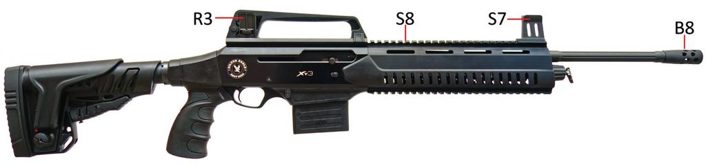 Sight/Carry Handle Ejection Port Stock Buttstock Fore end S3 S4 S5 S6 S7