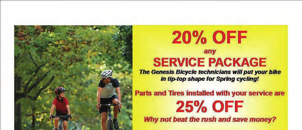 Offer valid only for bikes checked in on 1/10/14
