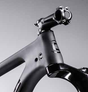 collar for a cleaner look and allows more seatpost flex for more comfort.