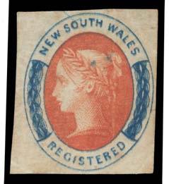 torn at left, on piece from parcel, 'NSW'-in-concentric-ovals cancels of Sydney, Cat 700+. Ex "Espana".