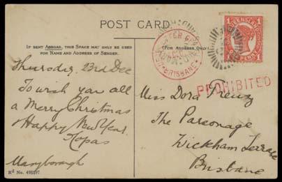 Prestige Philately - General Public Auction No 139 Page: 31 QUEENSLAND - Postmarks (continued) 364 C BRISBANE: Postage Due markings comprising internal mail with 'T1D'-in-oval & similar 2d (stated to
