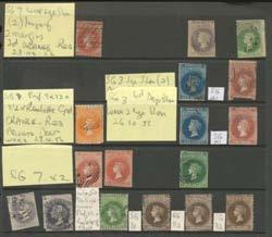 Prestige Philately - General Public Auction No 139 Page: 32 SOUTH AUSTRALIA (continued) Ex Lot 369 369 O Disorganised collection on Hagners with Imperfs including an attractive 1d green SG