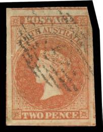 (150 approx) 370 P A- Lot 370 1855 London Printing 2d imperforate plate proof vertical strip of 3 from Plate 2 in dull carmine-lake on ungummed unwatermarked paper, margins just clear to
