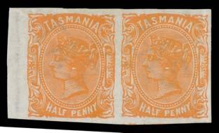 600 Lot 422 422 */** A/B 1889 Surcharge 'Halfpenny' on 1d carmine SG 167 complete left-hand pane of 60 (6x10) with margins on all sides and Plate Number '3' at