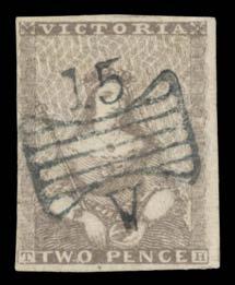 barred-out HG 14a, a few minor spots on face, unused. [Very few examples are recorded of either portion.