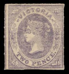[Barelli's very fine strip of 4 sold for $862] 446 G A/A- 1858 Imperf Smooth Vertically Laid Paper 4d SG 67 & 67a horizontal pairs, margins just clear to good (the second a trifle