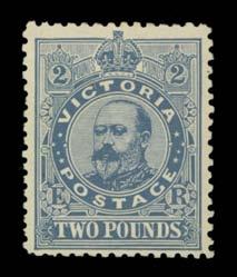 Prestige Philately - General Public Auction No 139 Page: 60 VICTORIA (continued) Lot 497 497 * A B1 1905-13 Crown/A Perf 11 2 dull blue BW #V133 (SG 455),