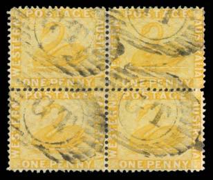 1863 6d (14), plus duplicated later issues and some forgeries. Good variety of numeral cancels including a few coloured types. Huge catalogue value, but condition is very mixed.