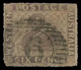 Prestige Philately - General Public Auction No 139 Page: 69 WESTERN AUSTRALIA (continued) 543 544 Ex Lot 543 O 1861 Perkins Bacon collection on Godden pages with Intermediate Perf 1d, 2d (5) 6d (3) &