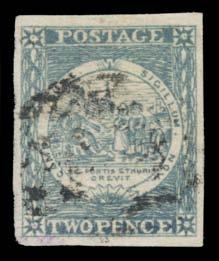 Prestige Philately - General Public Auction No 139 Page: 7 NEW SOUTH WALES - 1850-51 Sydney Views (continued) 251 O A- Lot 251 TWO