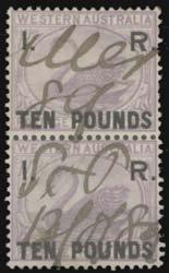 Lot 551 OFFICIAL STAMPS: Imperial Punctures group to 1/- (2) including 4d vermilion & 6d indigo-violet, and perf 'OS' to 5/- including