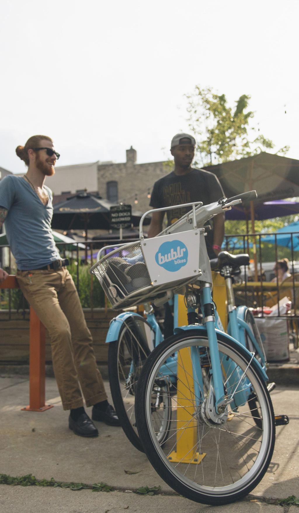 We unveiled Bublr Bikes on August 6, 2014, at Red Arrow Park and it was a HUGE hit! The excitement was palpable as everyone wanted to take them for a ride.