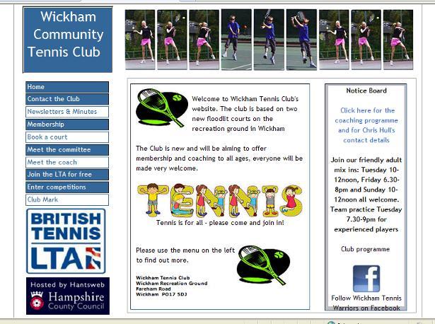 Wickham Community Tennis Club Annual Report 2012/13 Chairman s overview The Club has come a long way in a short time.