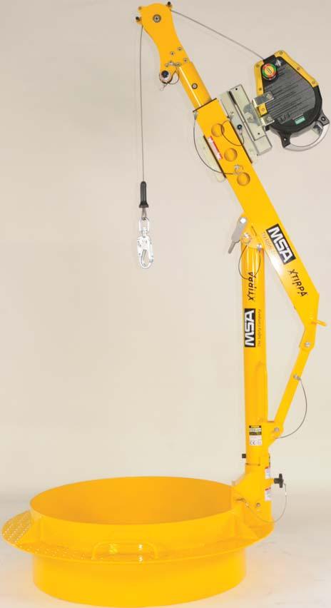 MSA Confined Space Entry Equipment MSA XTIRPA Manhole Collar System Use for confined space vertical entry and fall protection when portable base is needed. Davit Arm Part No.