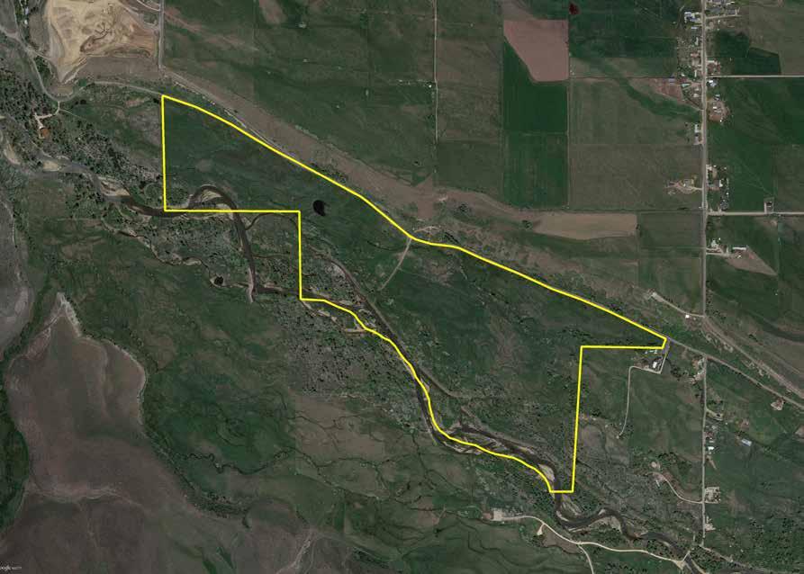 Freestone River Ranch Aerial Map Public land shown in