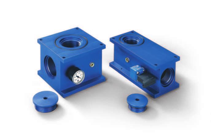 [Fixing supports with flanges for OCTOPUS systems without vacuum generator] To connect the OCTOPUS system to a vacuum generator placed far-off or to an alternative vacuum source, it is necessary to