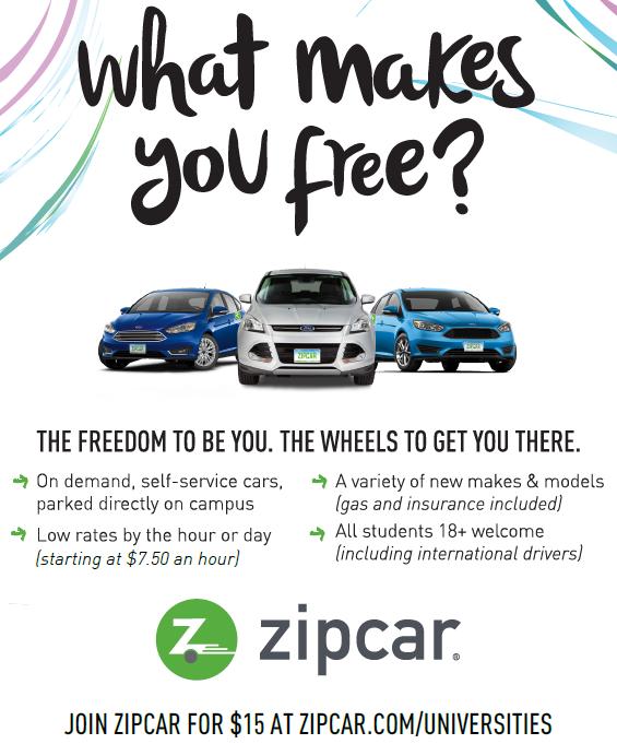Shared Transportation Zipcar Shared by students, staff, faculty, and the community.