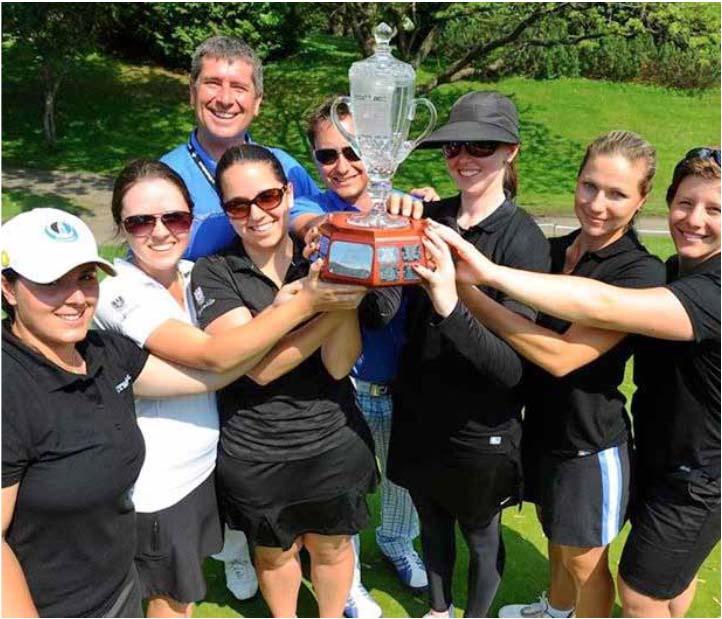 For instance, this past month of May, the women s team of the Université de Montréal Carabins wrote a new page of history at the Club de golf Val-des-Lacs were they won their first national team