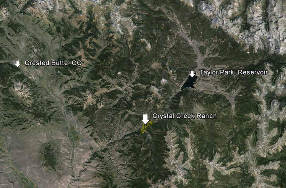Crystal Creek on the Taylor River Location Map Maps