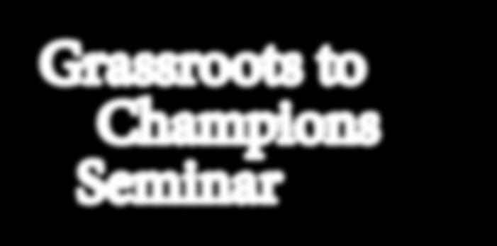 ADVERTISING OPPORTUNITY Grassroots to Champions Seminar Our goal is to make champions. Hosted by The Shaker Figure Skating Club Thornton Park Ice Arena, 3301 Warrensville Ctr Rd., Shaker Hts.