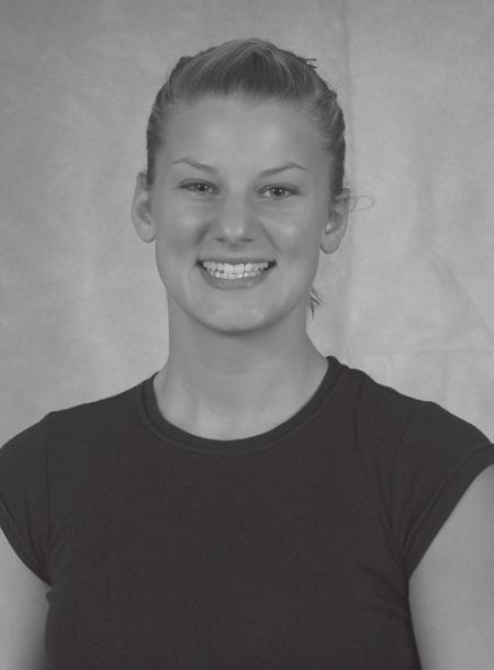 MEET THE HAWKEYES ALISON GSCHWEND FREE/BACK Junior Champaign, IL Centennial High School 2007-08 set career-bests in the 100 free (52.79), 200 free (1:54.68), and 200 back (2:02.