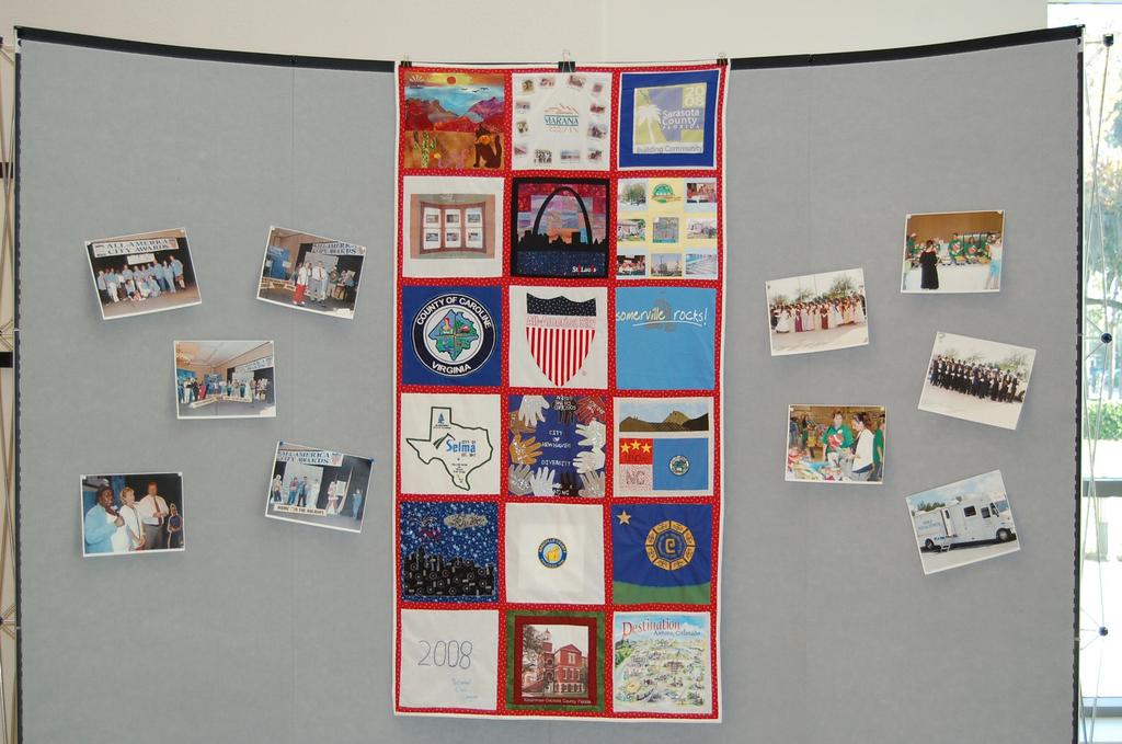 All-America City Quilt Makes Stop in Kissimmee Traveling Quilt Displayed at City Hall The official All-America City Quilt was displayed in the main lobby of Kissimmee City Hall from Monday, December