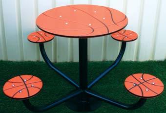 Soccer Picnic Groovy Sports Picnic Tables are available in Basketball,