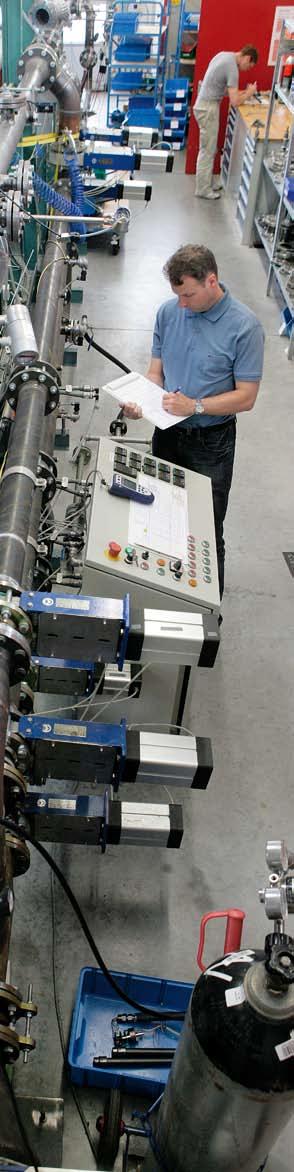Gases and gas mixtures In the ultra-modern CAMASS Calibration Centre in Ulm, test benches are available for stable turbulent and stable laminar flow profiles.
